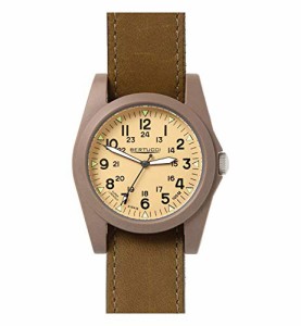 腕時計 ベルトゥッチ メンズ BERTUCCI 13365 Unisex Polycarbonate Brown Leather Band Patrol Khaki Dia