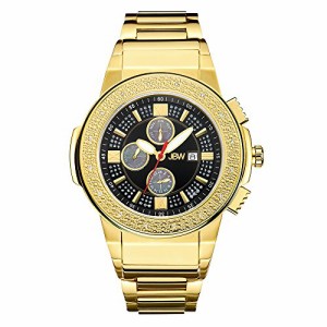 腕時計 高級メンズ JBW Men's JB-6101-J"Saxon" 18K Gold-Plated Stainless Steel Diamond Watch