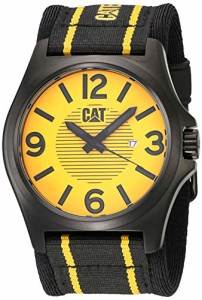 腕時計 キャタピラー メンズ CAT Men's PK16161731 DP XL Yellow Analog Dial with Yellow and Black Nyl