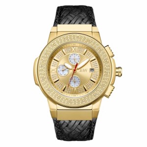 腕時計 高級メンズ JBW Men's Saxon 0.08 ctw Diamond 18k Gold-Plated Stainless-Steel Watch JB-6101L-J