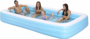 プール ビニールプール ファミリープール Family Kiddie Pool - Giant Inflatable Rectangular Poo