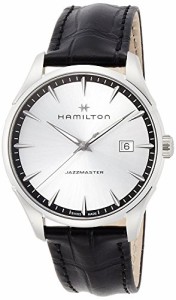 腕時計 ハミルトン メンズ Hamilton Jazzmaster Silver Dial Leather Strap Men's Watch H32451751