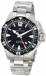 腕時計 ハミルトン メンズ Hamilton Watch Khaki Navy Frogman Swiss Automatic Watch 42mm Case, Black D