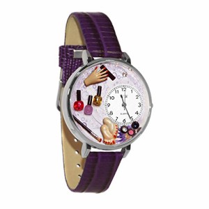 腕時計 気まぐれなかわいい プレゼント Whimsical Gifts Nail Tech 3D Watch | Silver Finish Large