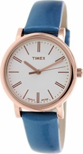 腕時計 タイメックス レディース Timex Women's Originals T2P330 Blue Leather Analog Quartz Watch