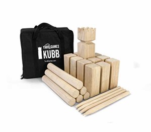 ボードゲーム 英語 アメリカ Yard Games Kubb Premium Size Outdoor Tossing Game with Carrying Case, I
