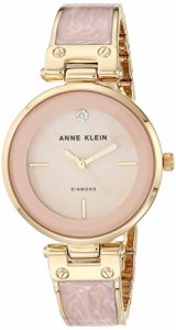 アンクライン Anne Klein ダイヤモンドアクセント ブラッシュピンクマーブルバングルウォッチ レ