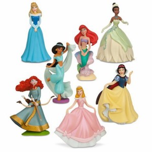 ディズニープリンセス Disney Princess 7 Piece Play Set - Snow White, Cinderella, Aurora, Ariel, Jasmi