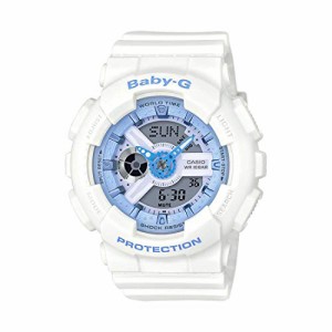 腕時計 カシオ レディース Casio Women's Baby G BA110BE-7A White Rubber Quartz Sport Watch