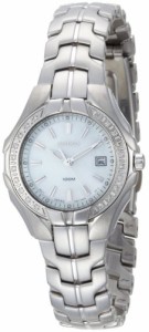 腕時計 セイコー レディース Seiko Women's SXDB69 Silver-Tone White Mother Of Pearl Dial 22 Diamonds