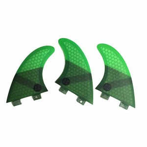 サーフィン フィン マリンスポーツ UPSURF Fibreglass Surfboard Fins M Size Thruster Double Tabs F