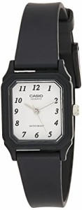 腕時計 カシオ レディース Casio Women's LQ142-7B Black Resin Quartz Watch with White Dial