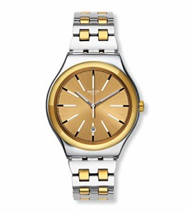 腕時計 スウォッチ メンズ Swatch Irony Tico-Toco Gold Dial Stainless Steel Men's Watch YWS421G