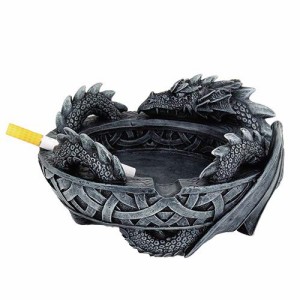 古代ケルトの守護者ドラゴンデザインの灰皿 フェイクストーンレジン Pacific Giftware 