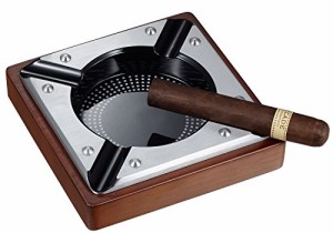 灰皿 海外モデル アメリカ Visol Iris Metal and Wood Cigar Ashtray