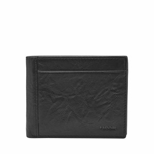 フォッシル アメリカ 日本未発売 Fossil Men's Neel Leather Bifold with Coin Pocket Wallet, Black, 