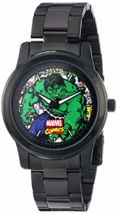 腕時計 マーベルコミック アメコミ Marvel Men's W001776 Hulk Analog-Quartz Black Watch