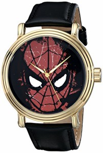 腕時計 マーベルコミック アメコミ Marvel Men's W001769 Spider-Man Analog-Quartz Black Watch