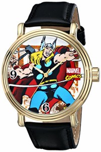 腕時計 マーベルコミック アメコミ Marvel Men's W001767 The Avengers Thor Analog Quartz Black Wat