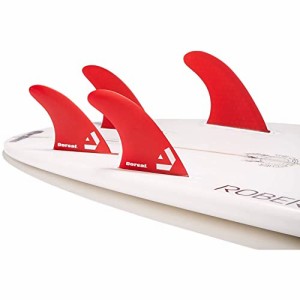 サーフィン フィン マリンスポーツ DORSAL Surfboard Fins Quad 4 Set Future Compatible Red Medium 