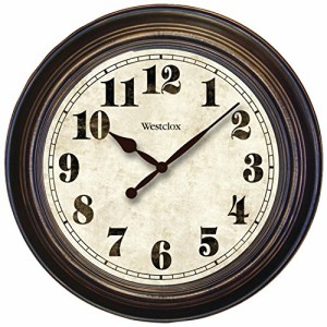 壁掛け時計 インテリア インテリア Westclox Classic Large Wall Clock, Brown