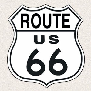 壁飾り インテリア タペストリー Desperate Enterprises US Route 66 Tin Sign - Nostalgic Vintage Me