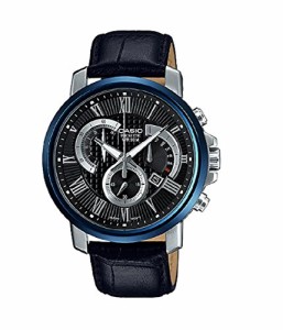 腕時計 カシオ メンズ Casio BEM-520BUL-1AV Men's Black Leather Beside Series Watch