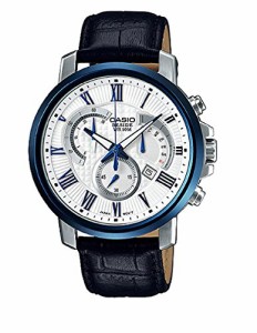 腕時計 カシオ メンズ Casio BEM-520BUL-7A1 Men's Black Leather Beside Series Watch