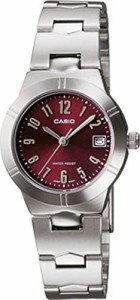 腕時計 カシオ レディース Casio General Ladies Watches Metal Fashion Ltp-1241D-4A2Df - Ww, Red Dial