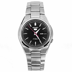 腕時計 セイコー メンズ Seiko Men's SNK607 Automatic Black Dial Stainless Steel Watch