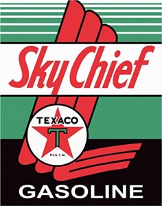 壁飾り インテリア タペストリー Desperate Enterprises Texaco - Sky Chief Tin Sign - Nostalgic Vin