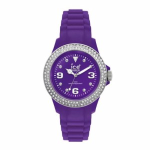 腕時計 アイスウォッチ メンズ Ice Men's STPSDUS10 Stone Silicone Purple Silver Dial with Stone Acc