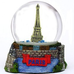 スノーグローブ 雪 置物 Paris Eiffel Tower Snow Globe Souvenir (3.5 Inches Tall), 65mm Glass Globes