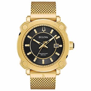 腕時計 ブローバ メンズ Bulova Grammy Quartz Mens Watch, Stainless Steel , Gold-Tone (Model: 97B163)