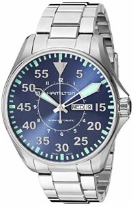 腕時計 ハミルトン メンズ Hamilton Khaki Aviation Automatic Blue Dial Men's Watch H64715145