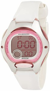 腕時計 カシオ レディース Casio Women's LW200-7AV Digital Watch with White Resin Strap