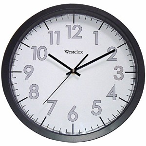 壁掛け時計 インテリア インテリア Westclox 14" Round Office Wall Clock, Black