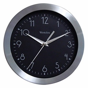 壁掛け時計 インテリア インテリア Westclox 36001A Wall Clock, 1, Stanless Black