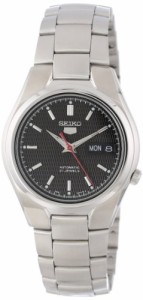 腕時計 セイコー メンズ Seiko Men's SNK607 Seiko 5 Automatic Black Dial Stainless-Steel Bracelet Watc