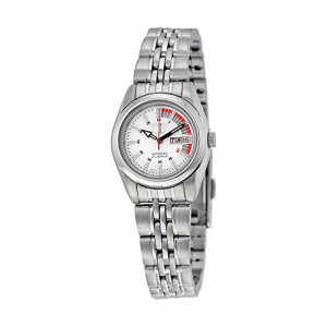 腕時計 セイコー レディース SEIKO 5 Automatic White Dial Stainless Steel Ladies Watch SYMA41