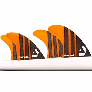 サーフィン フィン マリンスポーツ DORSAL Surfboard Fins Quad 4 Set Future Compatible Orange Medi