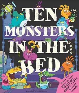 海外製絵本 知育 英語 Ten Monsters in the Bed