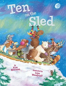 海外製絵本 知育 英語 Ten on the Sled