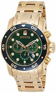 腕時計 インヴィクタ インビクタ Invicta Men's 0075 Pro Diver Chronograph 18k Gold-Plated Watch