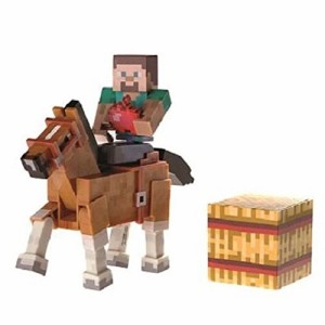 マインクラフト マイクラ mojang Minecraft Steve with Chestnut Horse Figure Pack