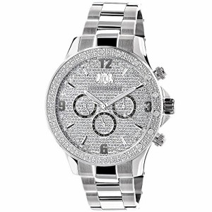 腕時計 ラックスマン メンズ Mens Diamond Watches: Luxurman Midsize Watch 0.2ct