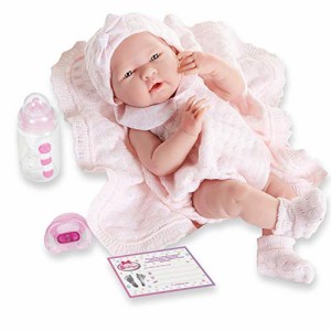 JCトイズ JC Toys 新生児 15インチ リアルな赤ちゃん人形 女の子 ピンクのニット 18053 ベビードール