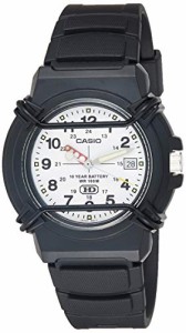 腕時計 カシオ メンズ Casio Men's HDA600B-7BV Black Resin Quartz Watch with White Dial