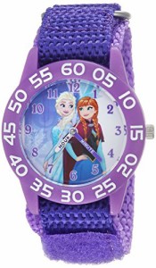 腕時計 ディズニー キッズ Disney Girl's 'Frozen' Quartz Plastic and Nylon Casual Watch, Color:Purple