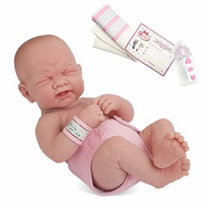JCトイズ 新生児 リアルな女の子の赤ちゃん 布オムツやIDブレスレットなども付属 ピンク